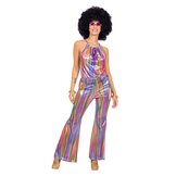 Catsuit disco Rainbow haltertop