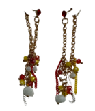 Oeteldonkse oorbellen - hangers met steentjes - per paar