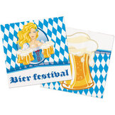 Oktober Bier Festival Bierpullen Servetten 33x33cm - 20 stuks