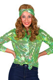 Shirt dame disco groen