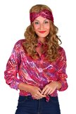 Shirt dame disco roze