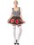 Tiroler jurk Heidi Heart , Dirndl jurk, bruin zwart rood