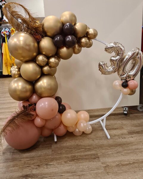 club te rechtvaardigen aansluiten Ballonnen decoratie organic cirkel staand klein - Feest & Thema winkel Bas  Bastiaans
