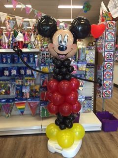 Mouse met ballonnen gemaakt