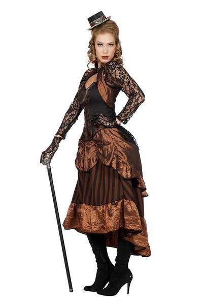 Steampunk jurk bruin historische carnaval, feest