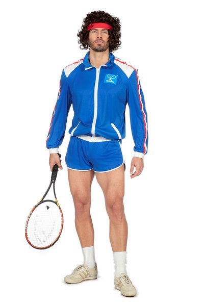 verkiezen Troosteloos minstens Tennis 80's trainingspak, tracksuit, trackingsuit, blauw,wit